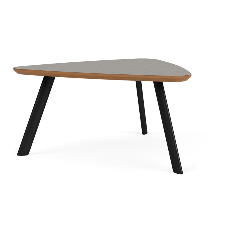 Willow Lounge Reception Conversational Table HPL Top / Black Steel / Gray