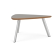 Willow Lounge Reception Conversational Table HPL Top / Silver Steel / Gray