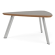 Willow Lounge Reception Conversational Table HPL Top / Silver Steel / Gray
