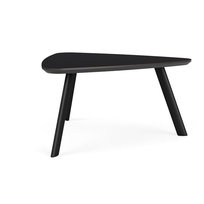 Willow Lounge Reception Conversational Table HPL Top / Black Steel / Black