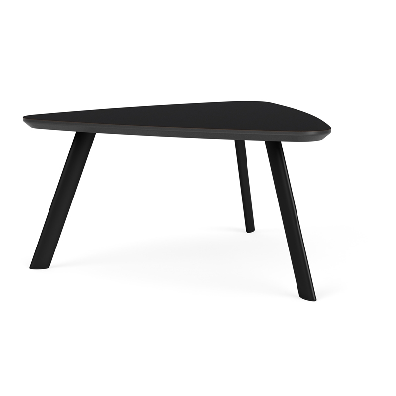 Willow Lounge Reception Conversational Table HPL Top / Black Steel / Black