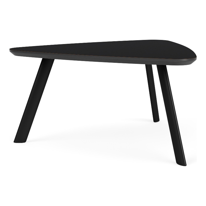 Willow Lounge Reception Conversational Table HPL Top / Black Steel / Black