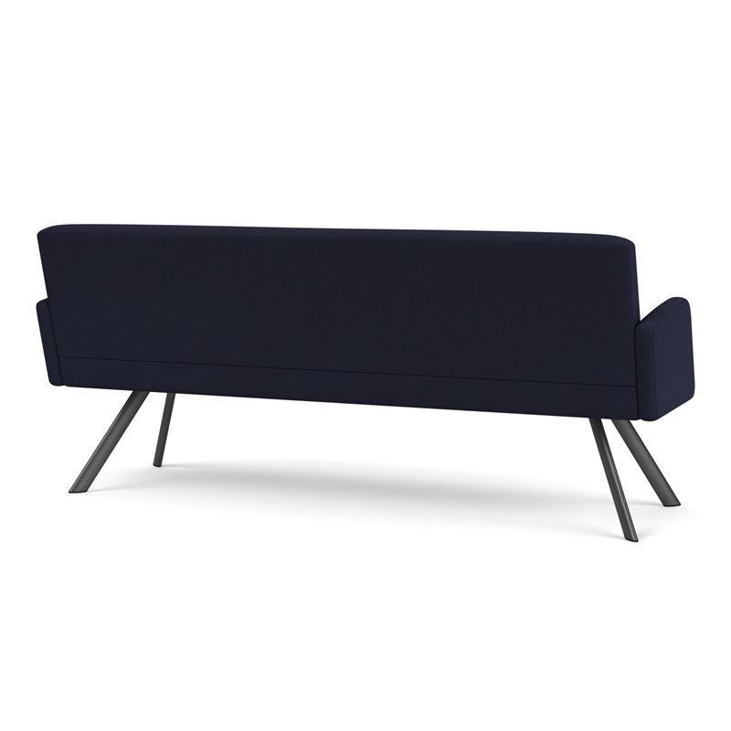 Willow Lounge Lobby Reception Waiting Sofa / Charcoal Steel / Navy Blue