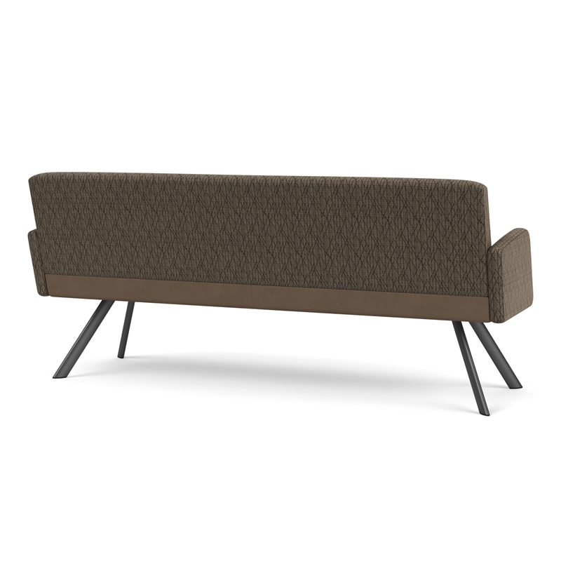 Willow Lounge Lobby Reception Waiting Sofa / Charcoal Steel / Brown / Brown