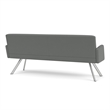 Willow Lounge Lobby Reception Waiting Sofa / Silver Steel / Light Gray