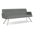 Willow Lounge Lobby Reception Waiting Sofa / Silver Steel / Light Gray