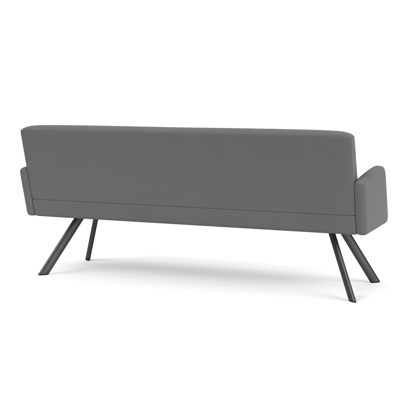 Willow Lounge Lobby Reception Waiting Sofa / Charcoal Steel / Light Gray
