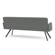 Willow Lounge Lobby Reception Waiting Sofa / Charcoal Steel / Light Gray