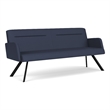 Willow Lounge Lobby Reception Waiting Room Healthcare Sofa / Black Steel / Blue