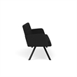 Willow Lounge Lobby Reception Waiting Room Healthcare Sofa / Black Steel / Black