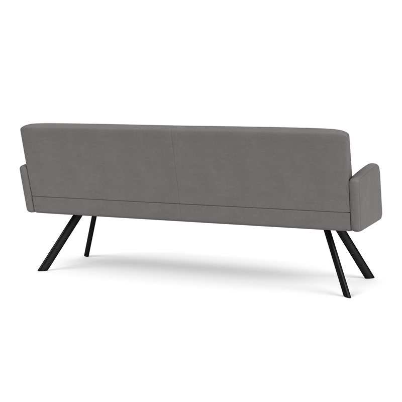 Willow Lounge Lobby Reception Waiting Room Sofa / Black Steel / Light Gray