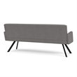 Willow Lounge Lobby Reception Waiting Room Sofa / Black Steel / Light Gray