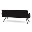 Willow Lounge Lobby Reception Waiting Room Sofa / Charcoal Steel / Black