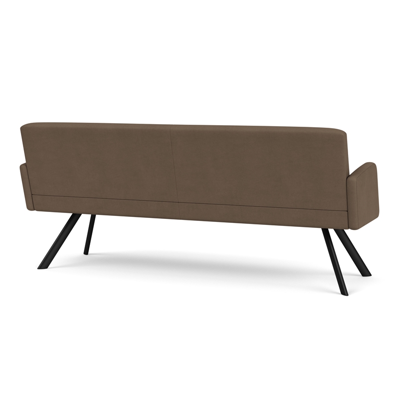 Willow Lounge Lobby Reception Waiting Room Healthcare Sofa / Black Steel / Brown