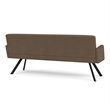 Willow Lounge Lobby Reception Waiting Room Healthcare Sofa / Black Steel / Brown