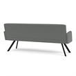 Willow Lounge Lobby Reception Waiting Room Sofa / Black Steel / Light Gray