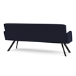 Willow Lounge Lobby Reception Waiting Room Sofa / Black Steel / Navy Blue