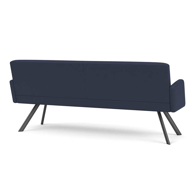 Willow Lounge Lobby Reception Waiting Room Sofa / Charcoal Steel / Blue