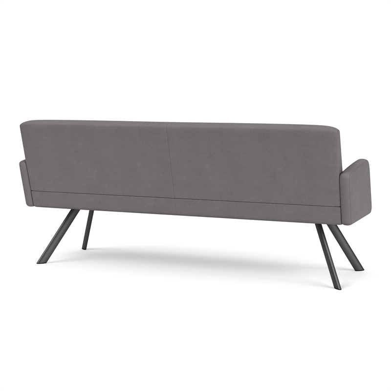 Willow Lounge Lobby Reception Waiting Sofa / Charcoal Steel / Light Gray