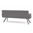 Willow Lounge Lobby Reception Waiting Sofa / Charcoal Steel / Light Gray
