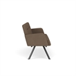 Willow Lounge Lobby Reception Waiting Room Sofa / Charcoal Steel / Brown