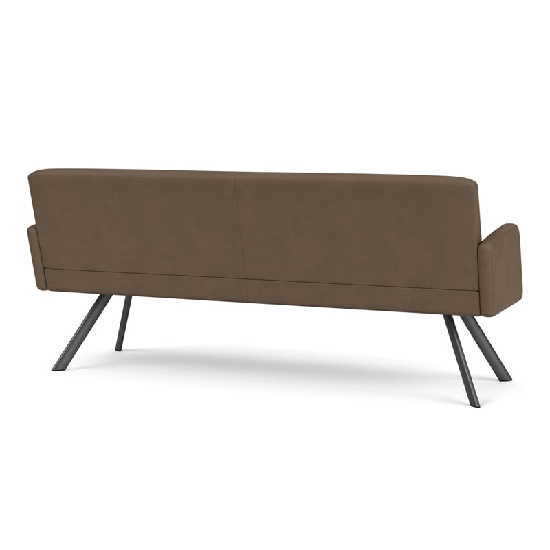 Willow Lounge Lobby Reception Waiting Room Sofa / Charcoal Steel / Brown