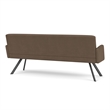 Willow Lounge Lobby Reception Waiting Room Sofa / Charcoal Steel / Brown