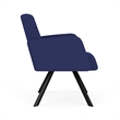 Willow Lounge Lobby Reception Waiting Swivel Guest Chair / Black Steel / Blue