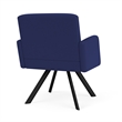 Willow Lounge Lobby Reception Waiting Swivel Guest Chair / Black Steel / Blue