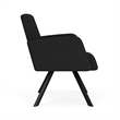 Willow Lounge Lobby Reception Waiting Swivel Guest Chair / Black Steel / Black