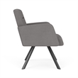 Willow Lounge Reception Waiting Swivel Guest Chair / Charcoal Steel / Light Gray