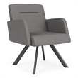 Willow Lounge Reception Waiting Swivel Guest Chair / Charcoal Steel / Light Gray