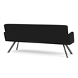 Willow Lounge Lobby Reception Waiting Room Sofa / Charcoal Steel / Black