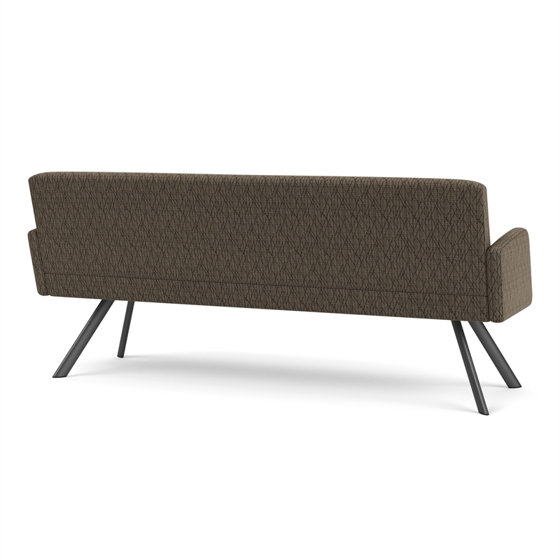 Willow Lounge Lobby Reception Waiting Room Sofa / Charcoal Steel / Brown