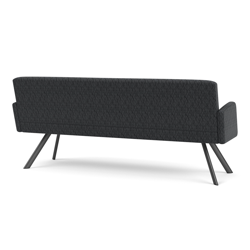 Willow Lounge Lobby Reception Waiting Sofa / Charcoal Steel / Dark Gray