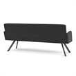 Willow Lounge Lobby Reception Waiting Sofa / Charcoal Steel / Dark Gray