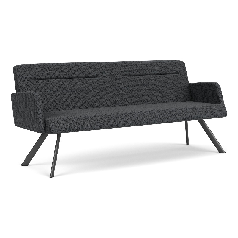Willow Lounge Lobby Reception Waiting Sofa / Charcoal Steel / Dark Gray