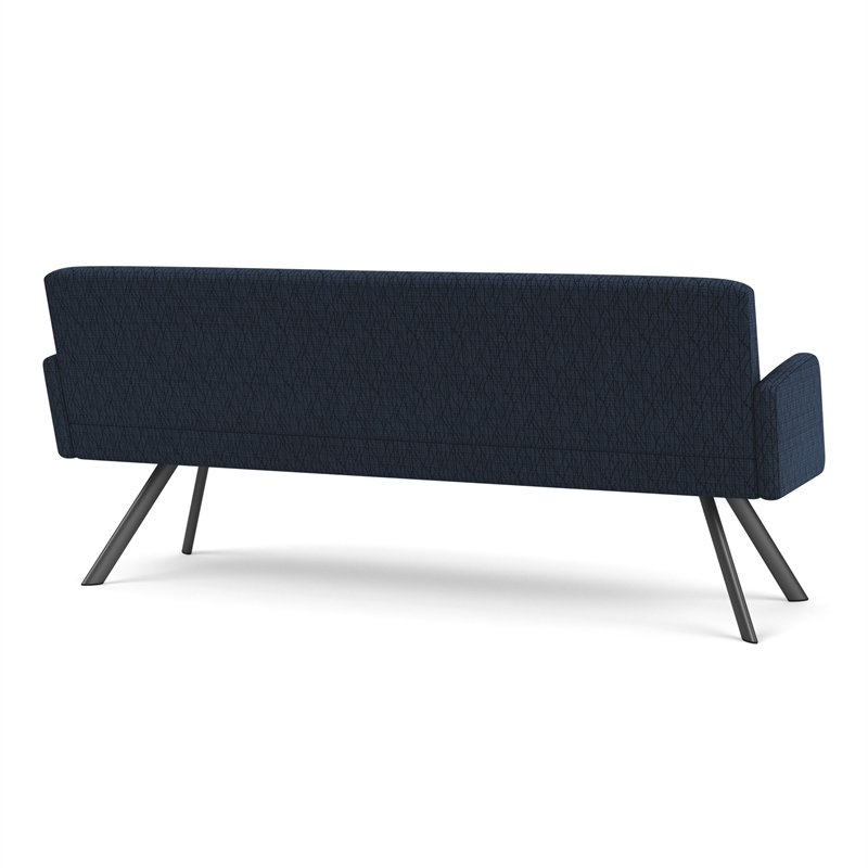 Willow Lounge Lobby Reception Waiting Room Sofa / Charcoal Steel / Blue