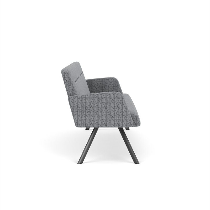 Willow Lounge Lobby Reception Waiting Room Sofa / Charcoal Steel / Gray