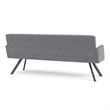 Willow Lounge Lobby Reception Waiting Room Sofa / Charcoal Steel / Gray