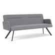 Willow Lounge Lobby Reception Waiting Room Sofa / Charcoal Steel / Gray