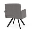 Willow Lounge Reception Waiting Swivel Guest Chair / Black Steel / Light Gray