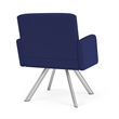 Willow Lounge Lobby Reception Waiting Swivel Guest Chair / Silver Steel / Blue