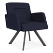Willow Lounge Reception Waiting Swivel Guest Chair / Charcoal Steel / Navy Blue