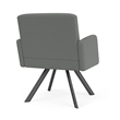 Willow Lounge Reception Waiting Swivel Guest Chair / Charcoal Steel / Light Gray