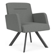 Willow Lounge Reception Waiting Swivel Guest Chair / Charcoal Steel / Light Gray