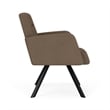 Willow Lounge Lobby Reception Waiting Swivel Guest Chair / Black Steel / Brown