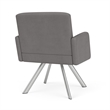 Willow Lounge Reception Waiting Swivel Guest Chair / Silver Steel / Light Gray