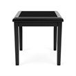 Belmont Lounge Reception Waiting Room HPL Top End Table / Black Wood / Black