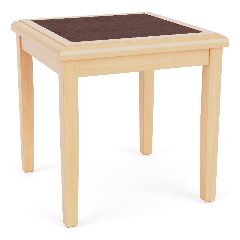 Belmont Lounge Reception Waiting Room HPL Top End Table / Natural Wood / Walnut